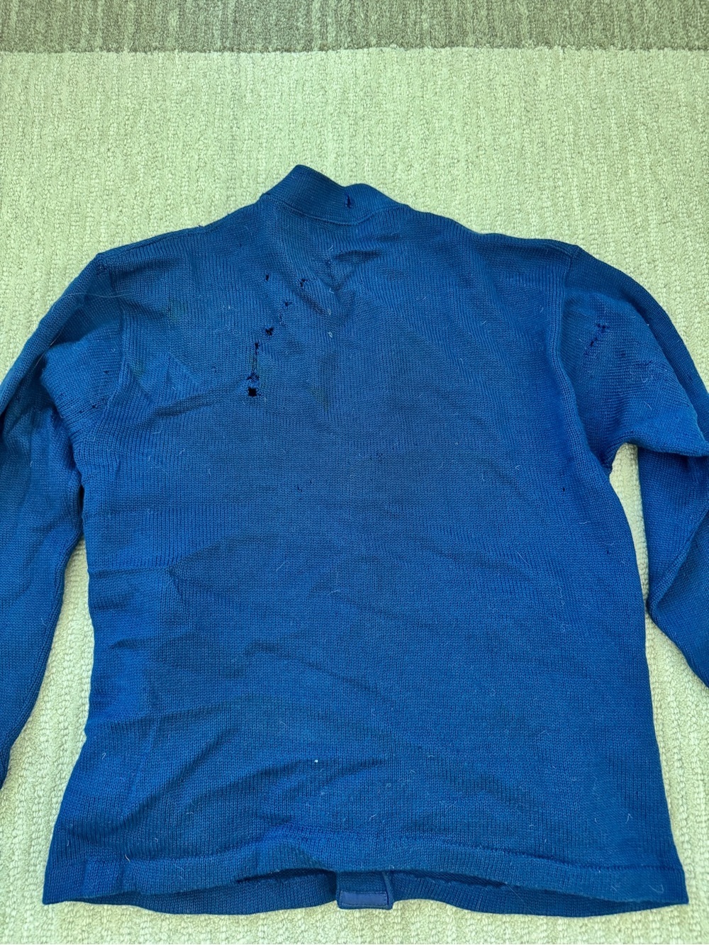 1950s Vintage Varsity Puritan Royal Blue Men's Button-Front Letterman Cardigan - Picture 7 of 9
